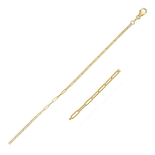 Size: 16'' - 14K Yellow Gold Fine Paperclip Chain (1.50 mm)