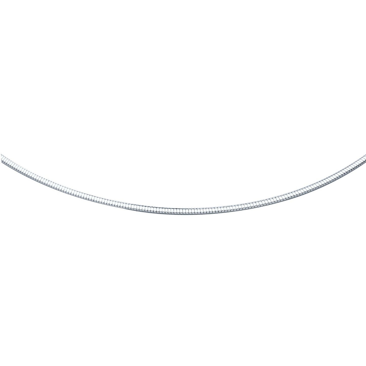 Size: 16'' - 14k White Gold Classic Omega Style Chain (2.00 mm)