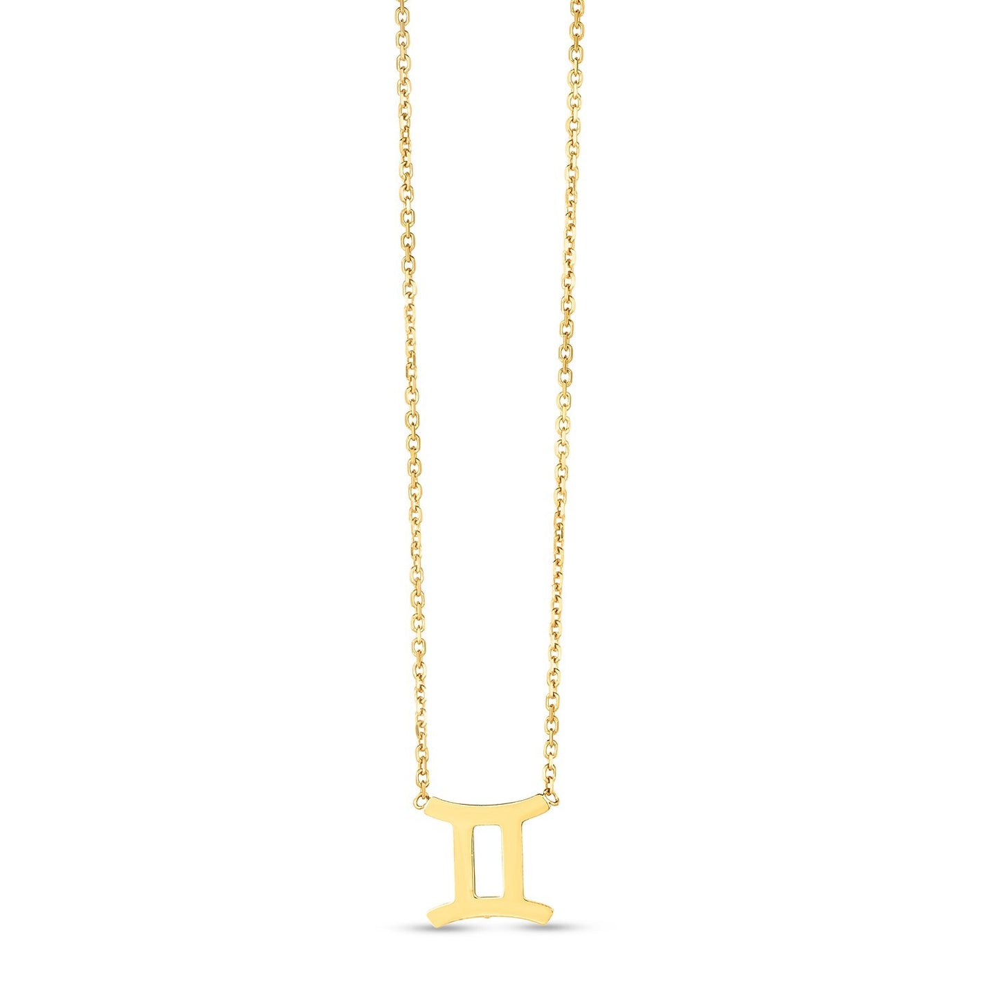 Size: 18 - 14K Yellow Gold Gemini Necklace