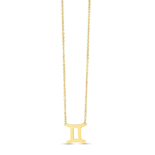 Size: 18 - 14K Yellow Gold Gemini Necklace