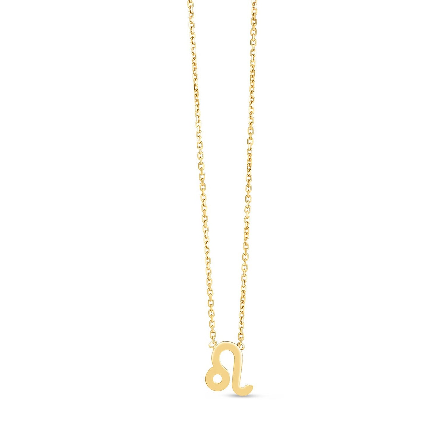 Size: 18 - 14K Yellow Gold Leo Necklace