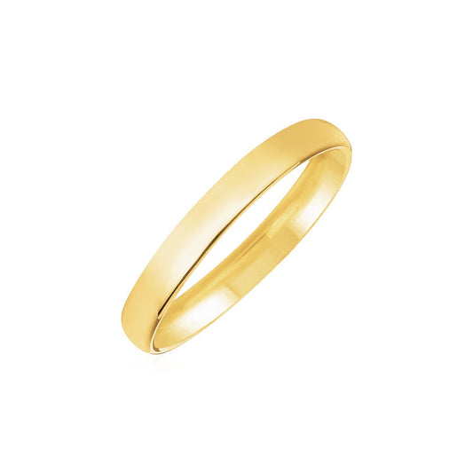 Size: 10 - 14k Yellow Gold 3mm Comfort Fit Wedding Band