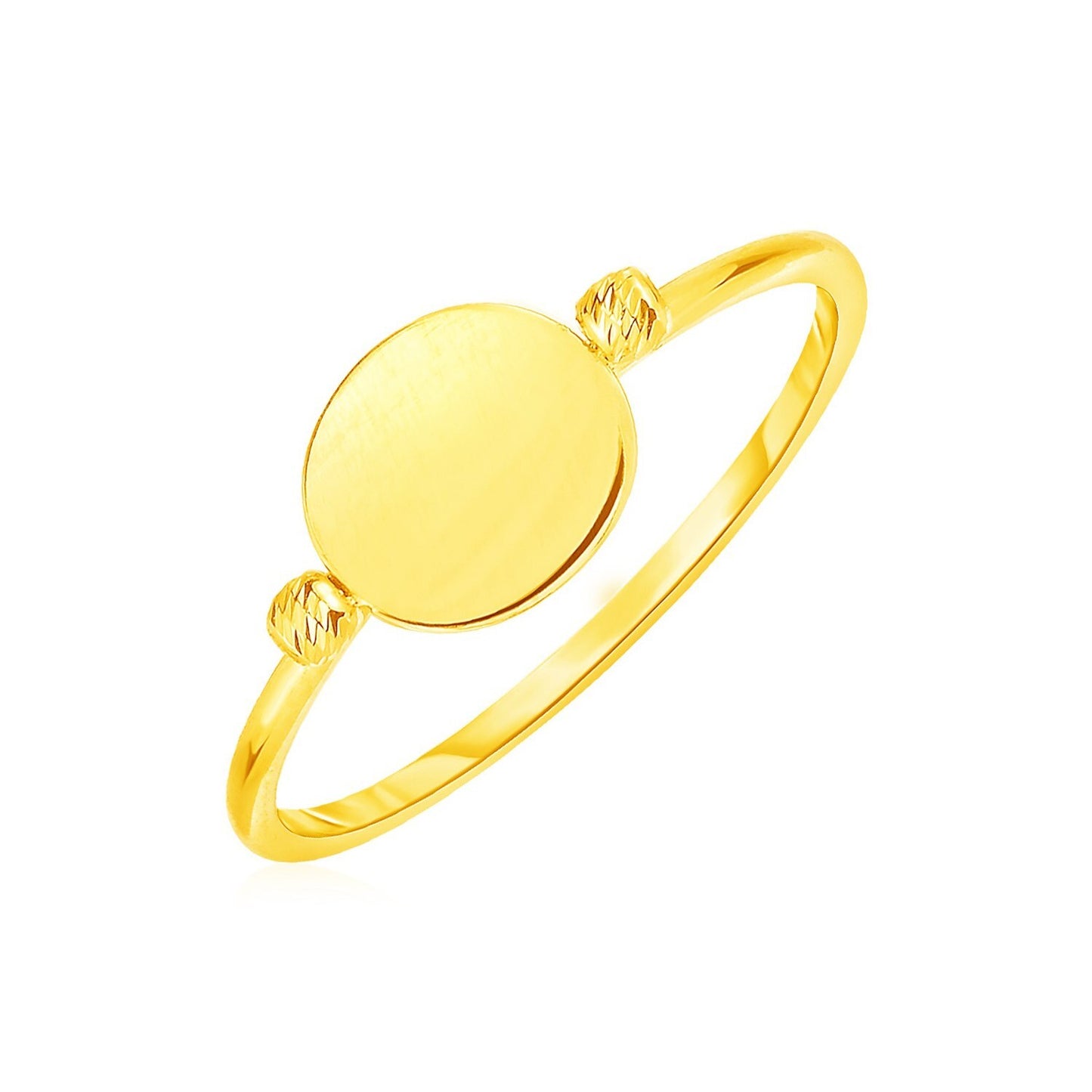 Size: 7 - 14k Yellow Gold Ring with Polished Oval