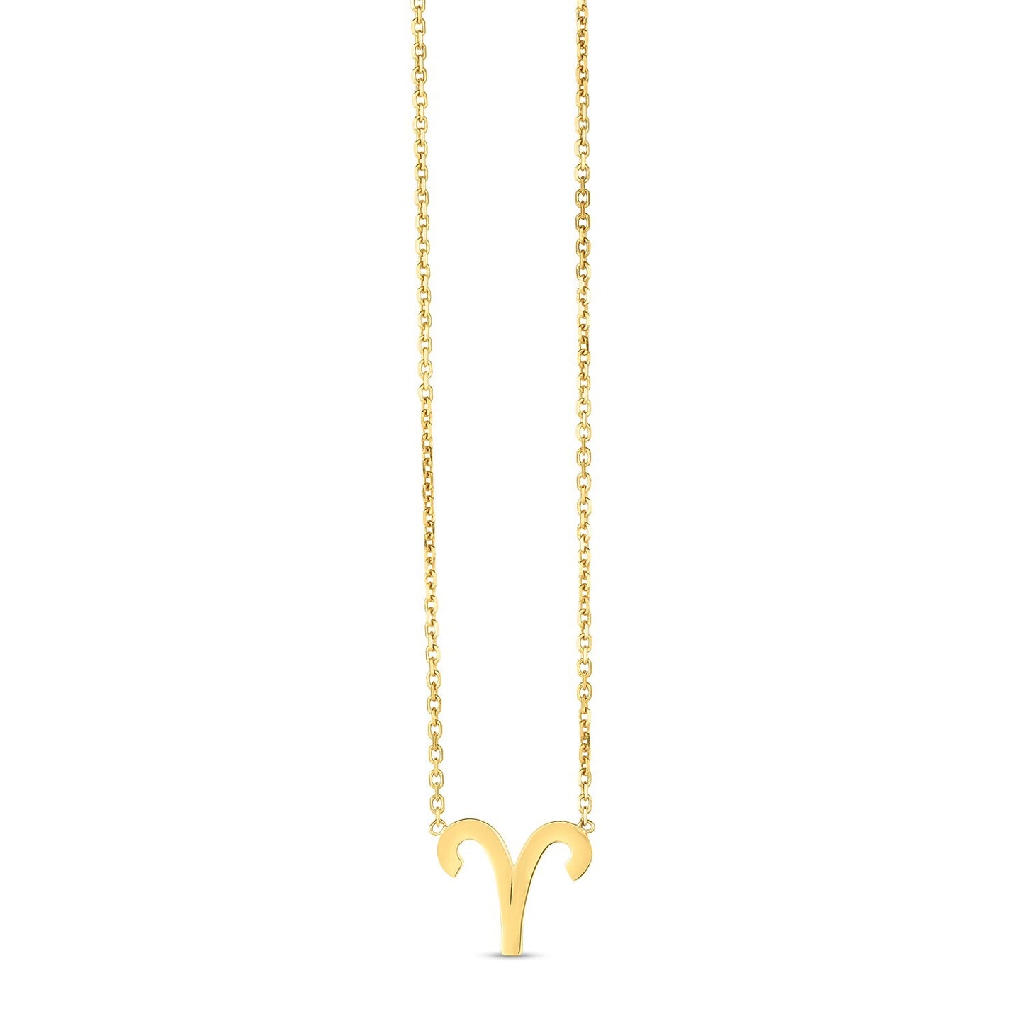 Size: 18 - 14K Yellow Gold Aries Necklace