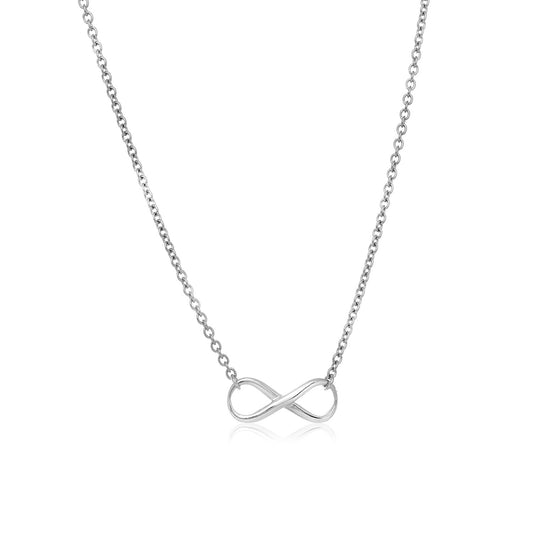 Size: 18'' - Sterling Silver Infinity Symbol Necklace