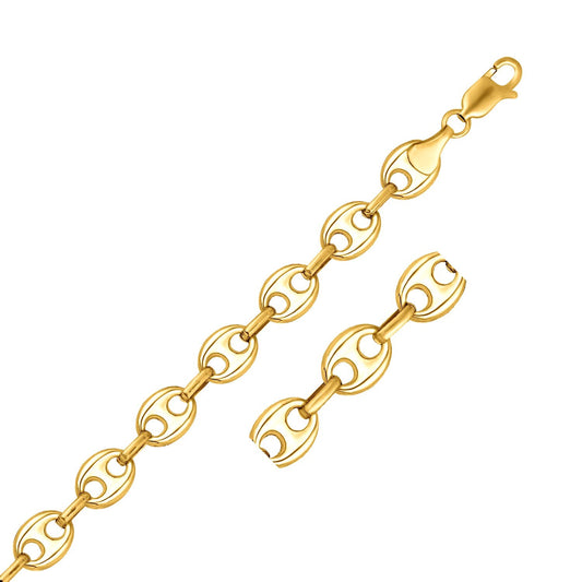 Size: 20 - 14k Yellow Gold Puffed Mariner Link Chain (9.00 mm)