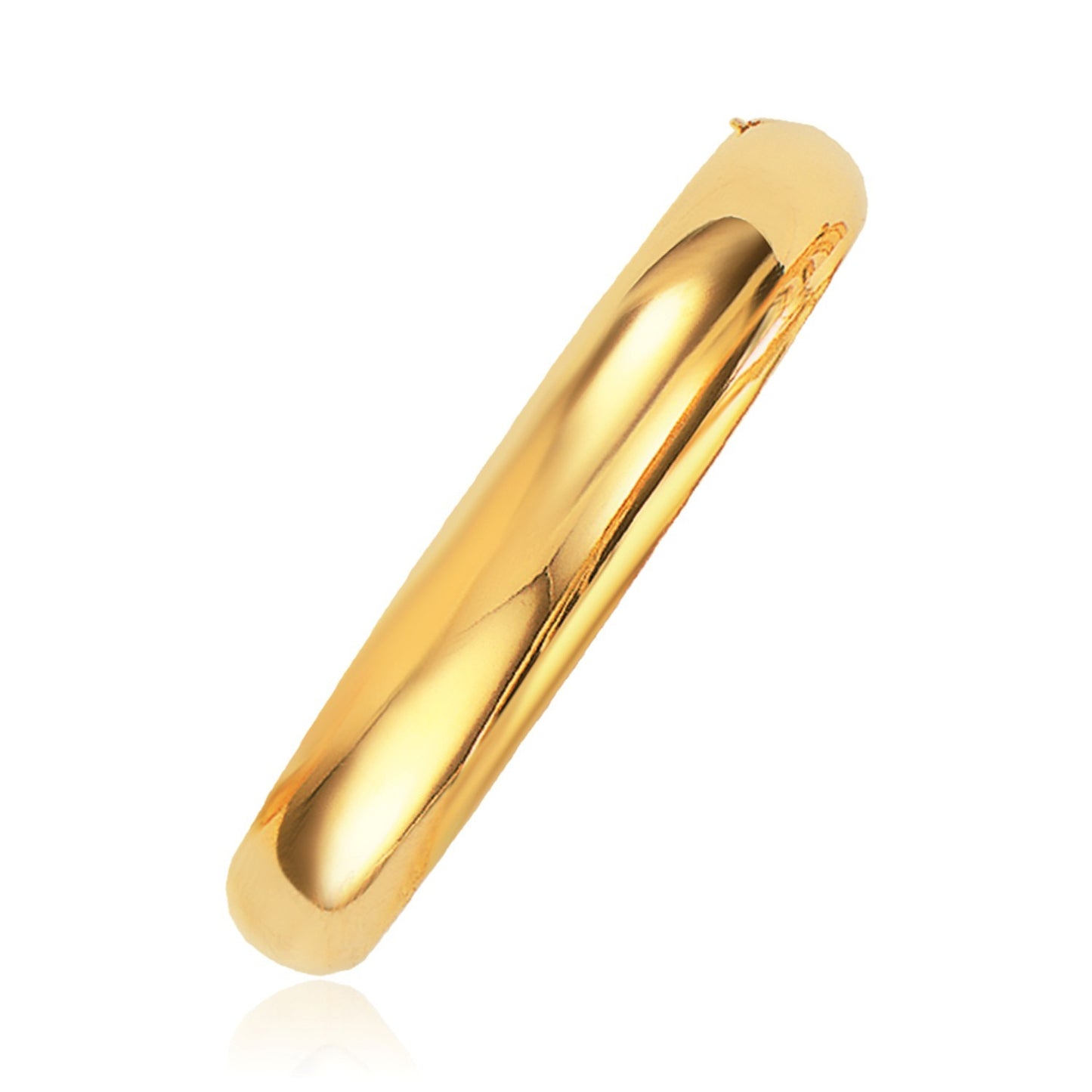 Size: 8'' - Classic Bangle in 14k Yellow Gold (10.0mm)