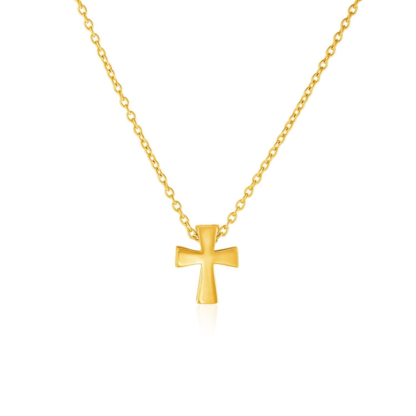 Size: 18 - 14k Yellow Gold with Cross Pendant