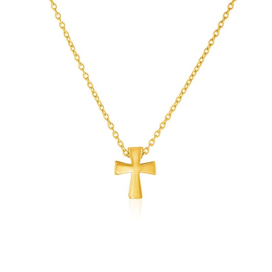 Size: 18 - 14k Yellow Gold with Cross Pendant