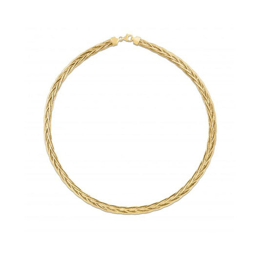 Size: 18 - 14k Yellow Gold Rapunzel Woven Necklace