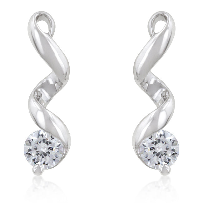 Solitaire Drop Earrings