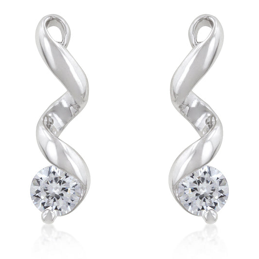 Solitaire Drop Earrings