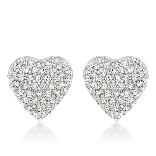 Special Pave Heart Earrings