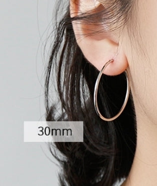 Simple Concise Elegant Women 925 Sterling Sliver Huggie Hoop Earrings