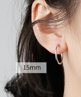 Simple Concise Elegant Women 925 Sterling Sliver Huggie Hoop Earrings