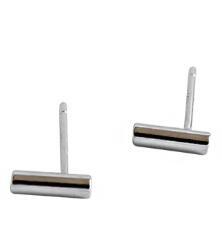 Simple Mini Stick Column 925 Sterling Silver Stud Earrings