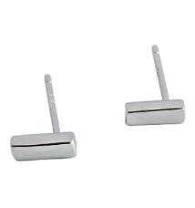 Simple Mini Stick Column 925 Sterling Silver Stud Earrings