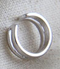 Simple Hollow Chain Twisted 925 Sterling Silver Non-Pierced Earrings(Single)