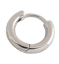 Casual Mini Geometry Circle 925 Sterling Silver Huggie Hoop Earrings