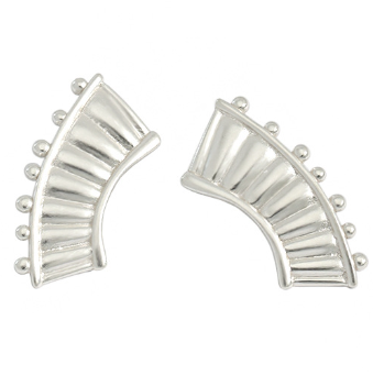 Fashion Lyre Piano 925 Sterling Silver Stud Earrings