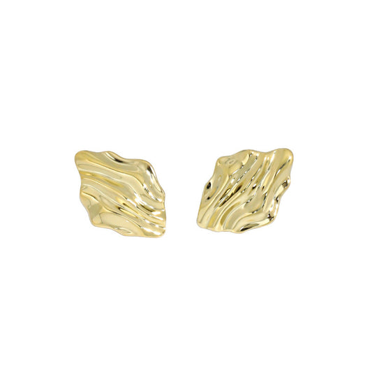 Geometry Irregular Stones Office 925 Sterling Silver Stud Earrings