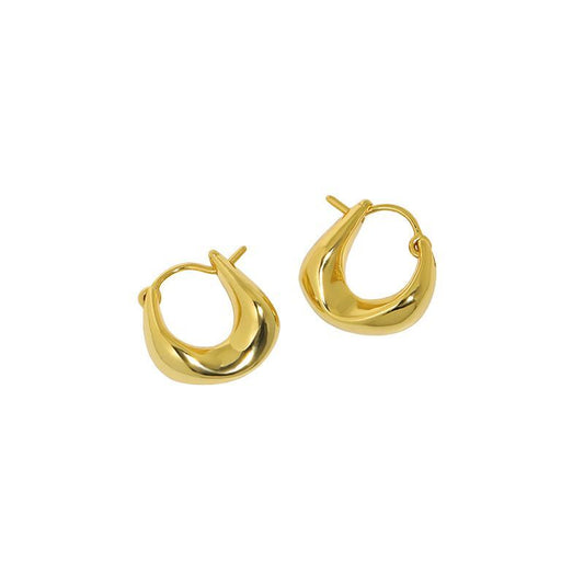 Fashion Geometry Agravity Circles 925 Sterling Silver Hoop Earrings