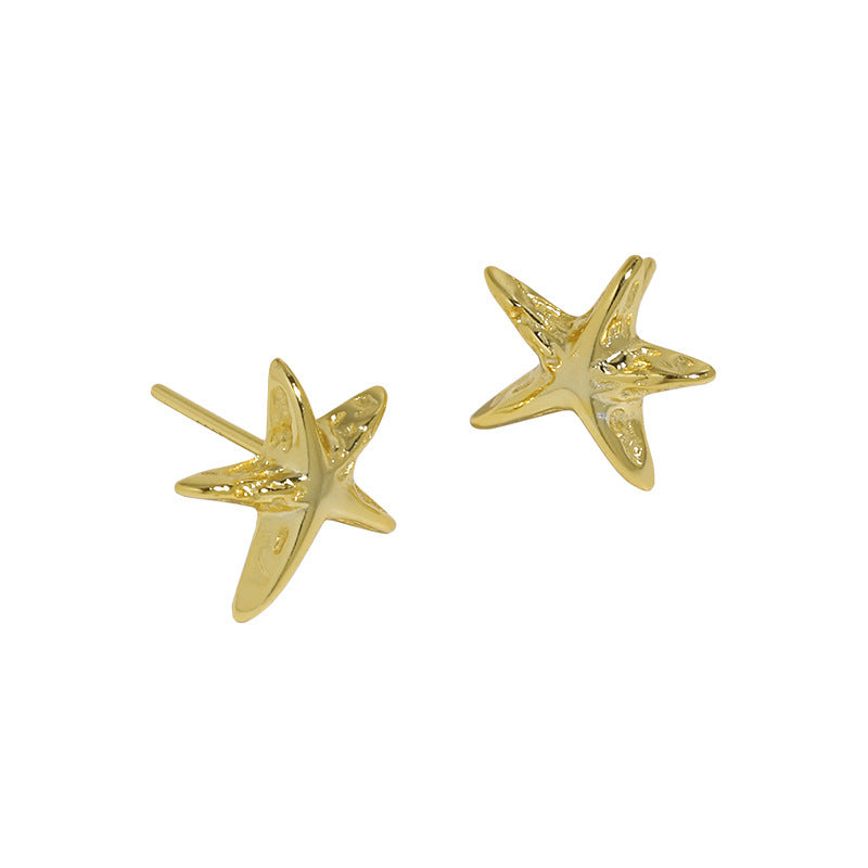 Cute Mini Irregular Star 925 Sterling Silver Stud Earrings