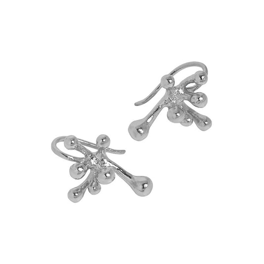 Elegant Irregular Fireworks Flower 925 Sterling Silver Stud Earrings