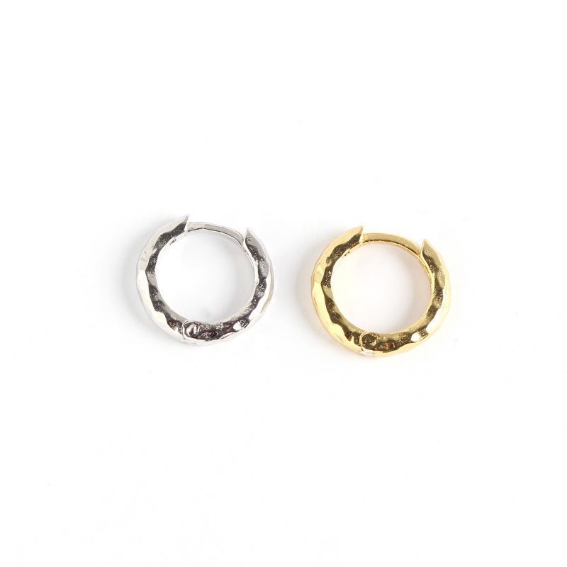 Minimalism Mini Irregular Circle 925 Sterling Silver Hoop Earrings