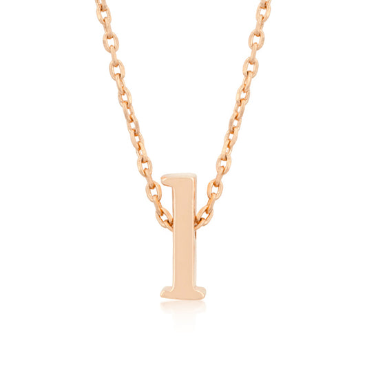 Rose Gold Finish Initial L Pendant