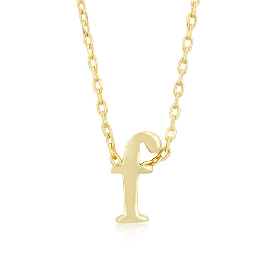 Golden Initial F Pendant