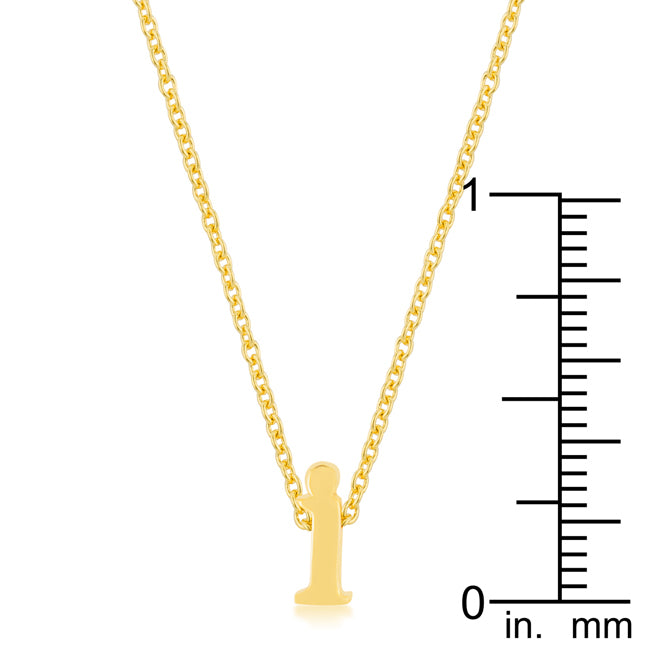 Golden Initial I Pendant