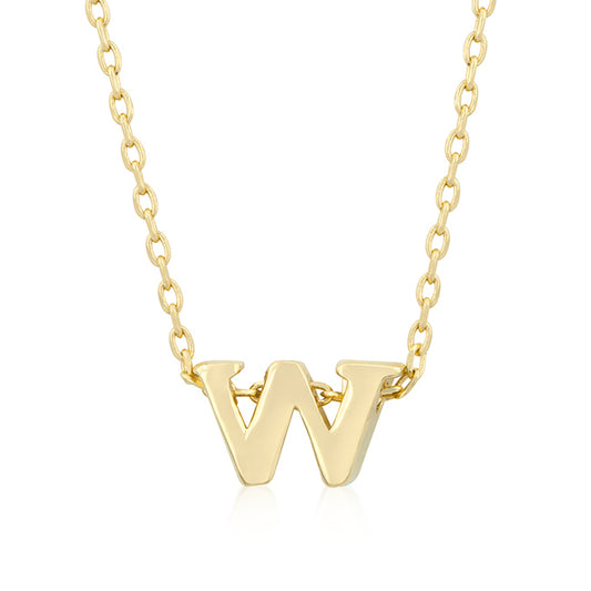 Golden Initial W Pendant