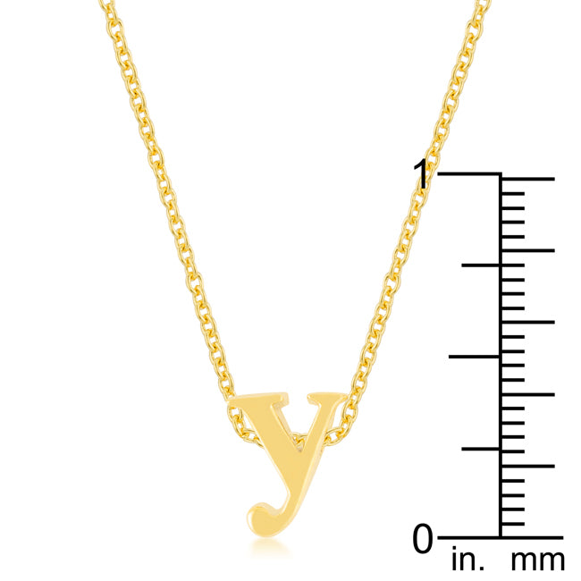 Golden Initial Y Pendant