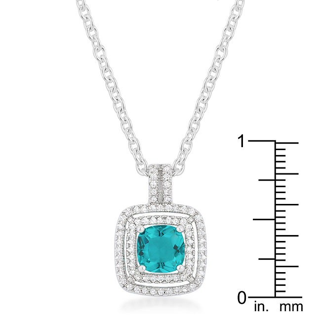 Aqua Halo Stud Pendant