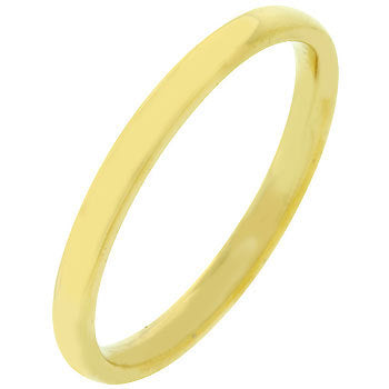 2 mm IPG Gold Stainless Steel Wedding Band