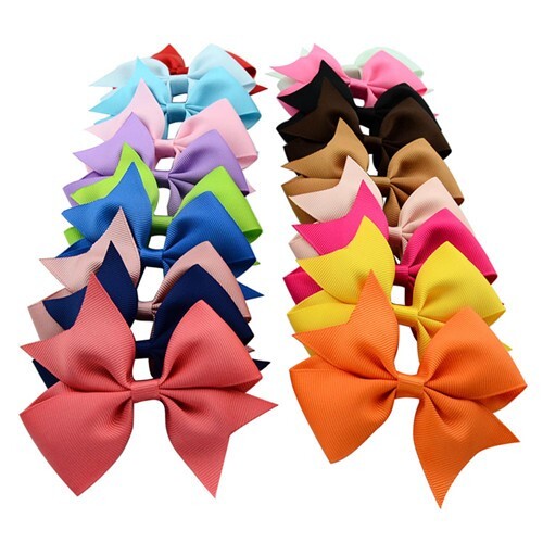 (20 pcs Per Unit) Korean Fashion Delicate Thread Tape Bowknot Toddler/ Baby Hair Clip