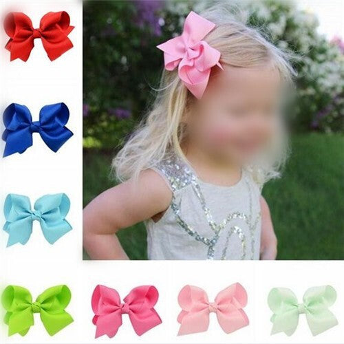 (20 pcs Per Unit) Simple Handmade Bowknot Baby Fashion Hair Clip