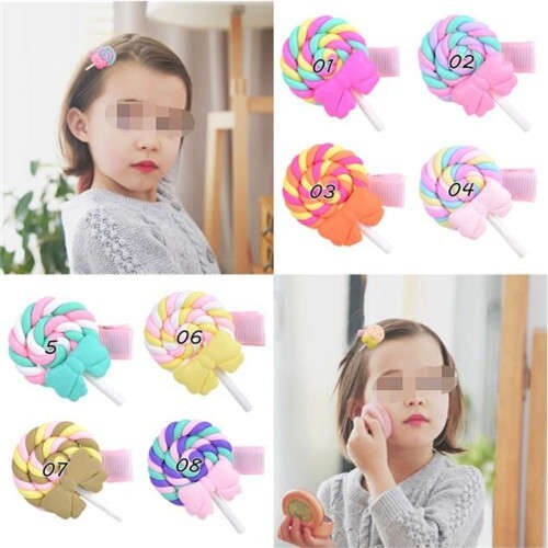 (8 pcs) Lollipop Design Baby Girl Hair Clip Set/ Hair Accessories