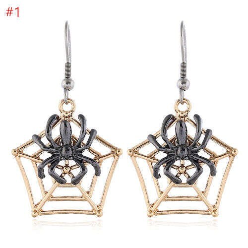 Spider Web Halloween Jewelry Fashion Women Statement Wholesale Earrings