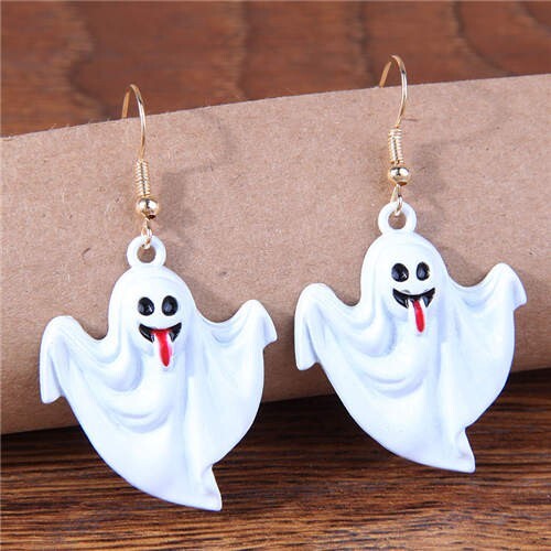 Halloween Fashion Vampire Horror Vibe Wholesale Statement Earrings - White