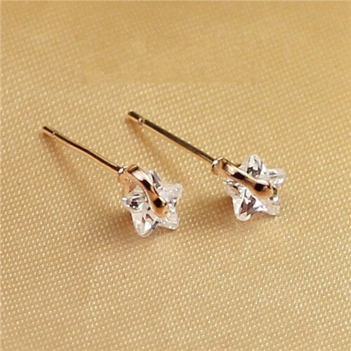 Fashion Mini Star Rose Gold Ear Studs