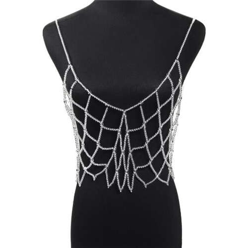 Crystal Beads Multi-layer Hand-woven Women Top Design Wholesale Body Chain Jewelry